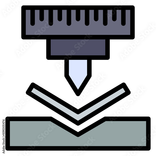 Bending icon vector image. Can be used for Mettalurgy.