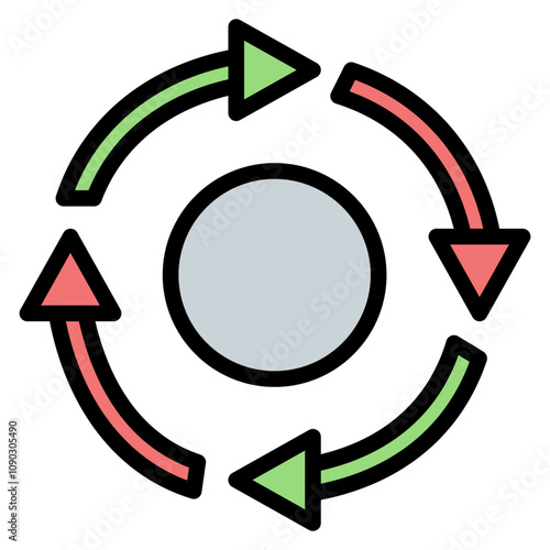 Continuous icon vector image. Can be used for Mettalurgy. photo