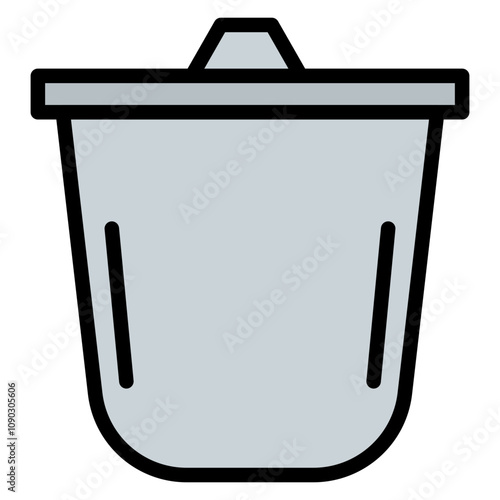 Crucible icon vector image. Can be used for Mettalurgy.