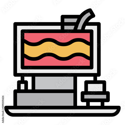 Electric Arc Furnace icon vector image. Can be used for Mettalurgy.