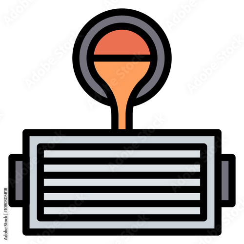 Moulding Box icon vector image. Can be used for Mettalurgy.