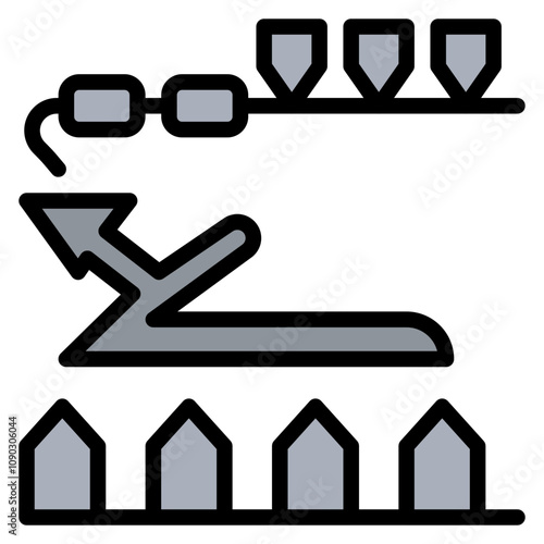 Sinter Plant icon vector image. Can be used for Mettalurgy.