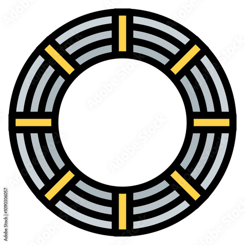 Wire Rod icon vector image. Can be used for Mettalurgy.