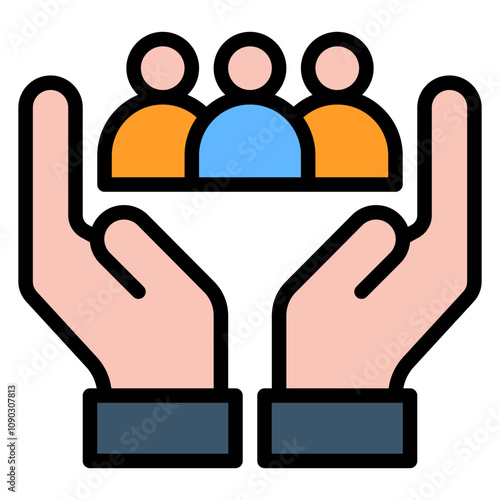 Group Therapy icon vector image. Can be used for Psychology.