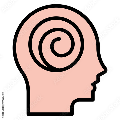 Hallucinations icon vector image. Can be used for Psychology.