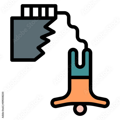 Bungee Jumping icon vector image. Can be used for Adventure.