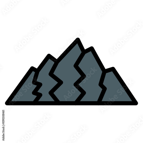 Mountain icon vector image. Can be used for Adventure.