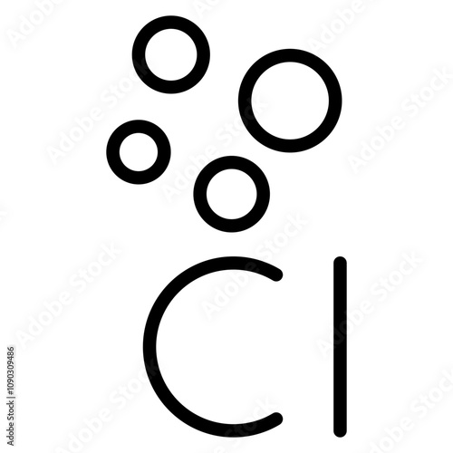Chlorine icon vector image. Can be used for Laundry.
