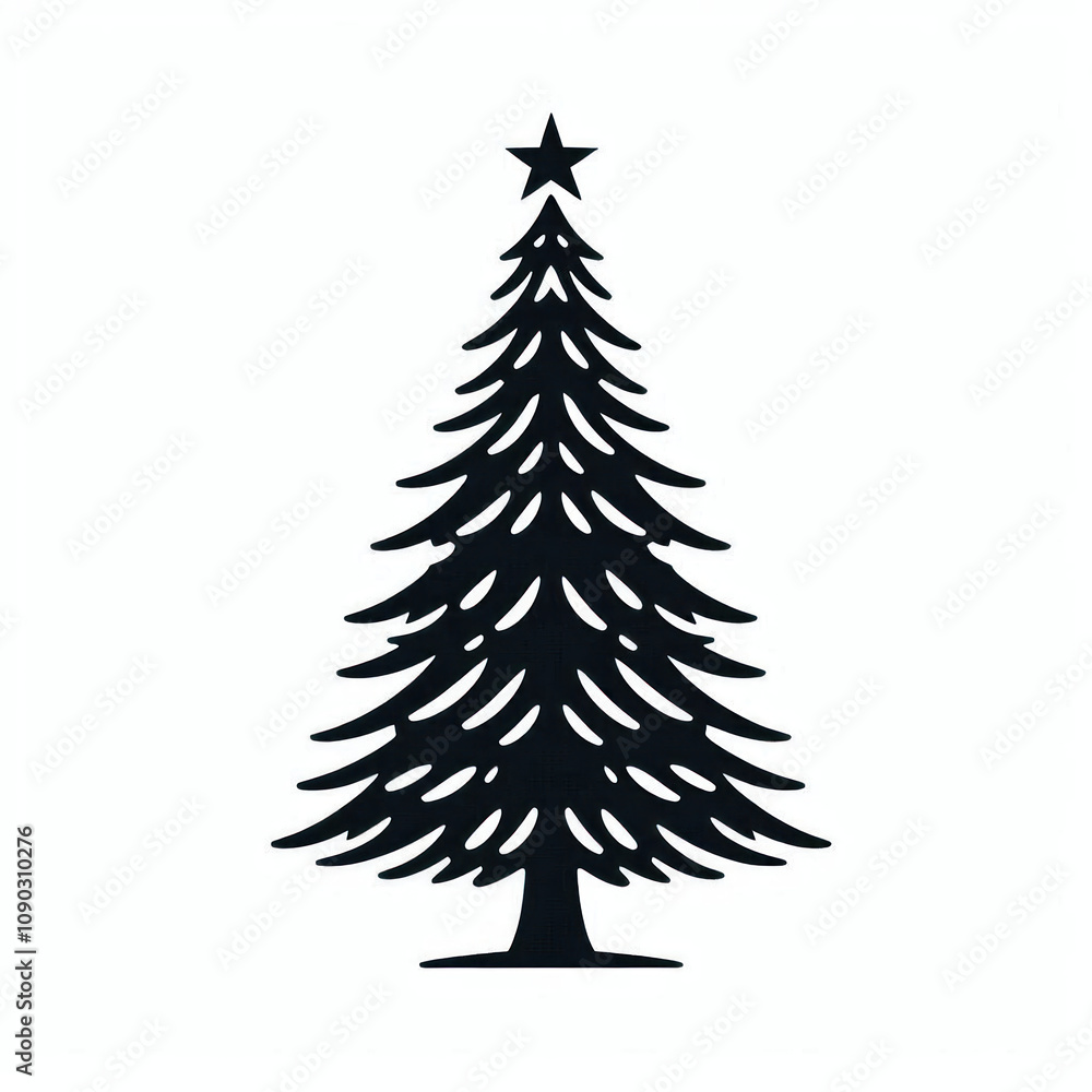 Fototapeta premium Christmas Tree Design Illustration Natal