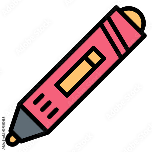 3d Pen icon vector image. Can be used for Printing.