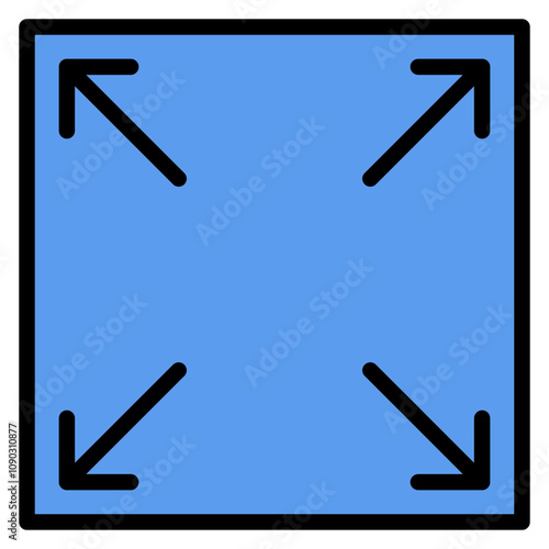 Fit To Width icon vector image. Can be used for Printing.