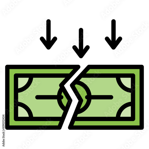 Bankruptcy icon vector image. Can be used for Homeless.