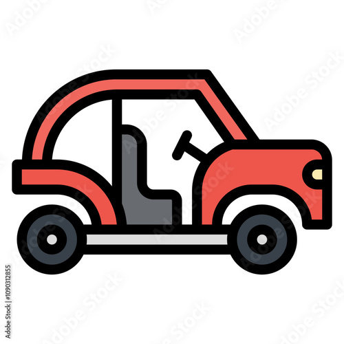 Buggy Safety Policy icon vector image. Can be used for Golf.