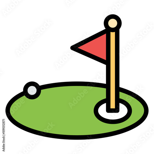 Bunker icon vector image. Can be used for Golf.