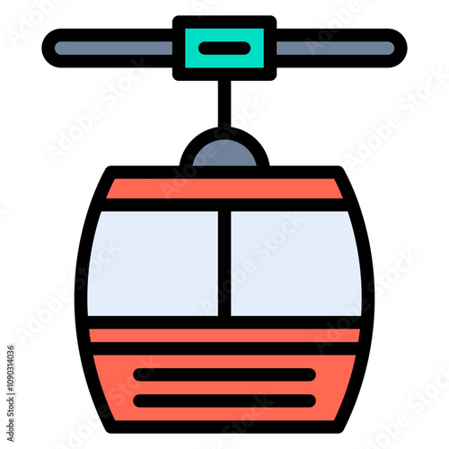 Cable Car icon vector image. Can be used for Ski Resort.