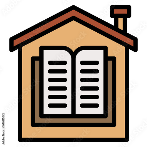 Home Schooling icon vector image. Can be used for Child Adoption.