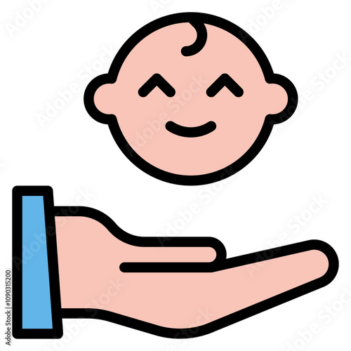 Postnatal Care icon vector image. Can be used for Child Adoption.