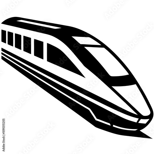 train on a white background