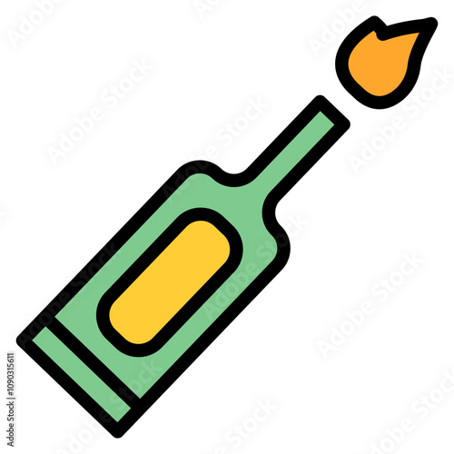 Molotov icon vector image. Can be used for Shooting.