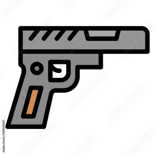 Photography Pistol icon vector image. Can be used for Shooting.