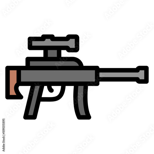 Sniper icon vector image. Can be used for Shooting.