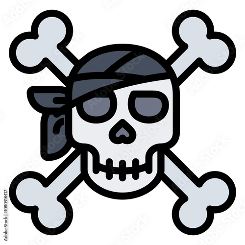 Pirate icon vector image. Can be used for Fairytale.