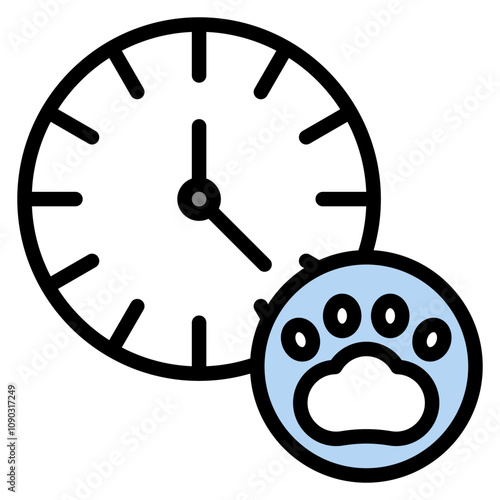 Vet Hours icon vector image. Can be used for Veterinary.
