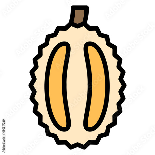 Durain icon vector image. Can be used for Rainforest.