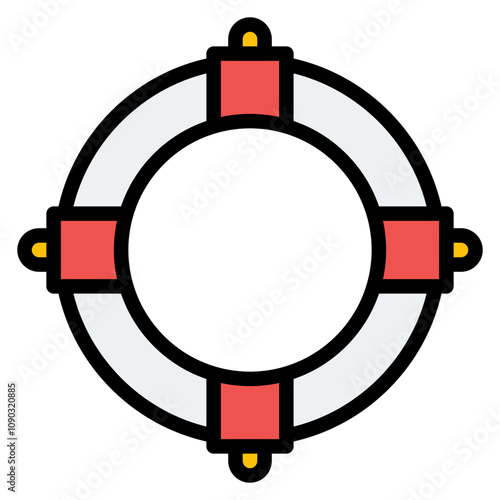 Life Preserver icon vector image. Can be used for Public Services.