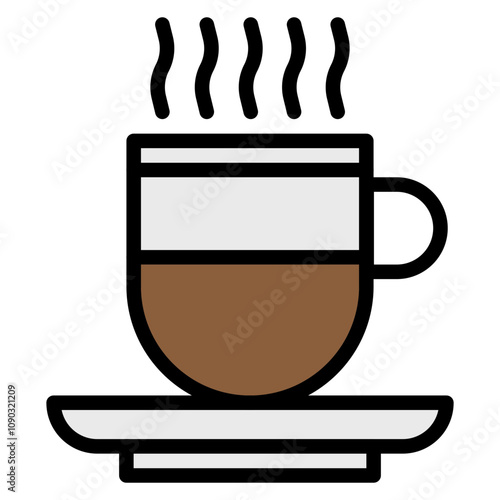 Coffee icon vector image. Can be used for Addiction.