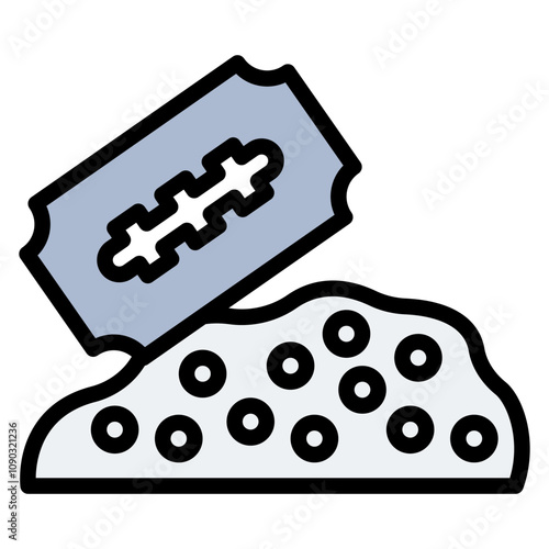 Crack Cocaine icon vector image. Can be used for Addiction.