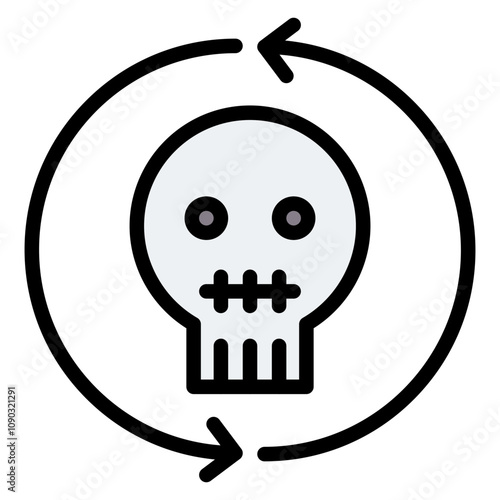 Death Cycle icon vector image. Can be used for Addiction.