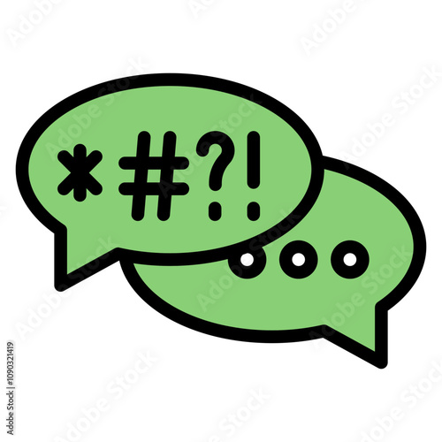 Obscene Language icon vector image. Can be used for Addiction.