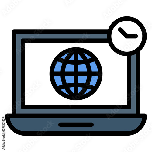 Internet Addiction icon vector image. Can be used for Addiction.