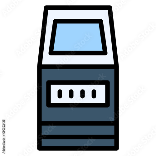 Service Terminals icon vector image. Can be used for Cyberpunk.