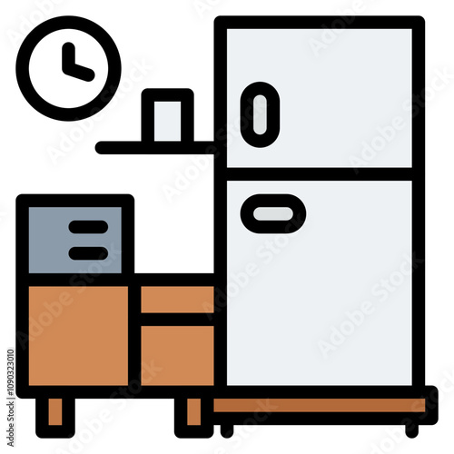 Pantry icon vector image. Can be used for Coworking Space.