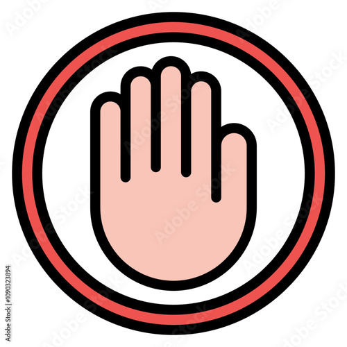 Right To Object icon vector image. Can be used for Compliance And Regulation.