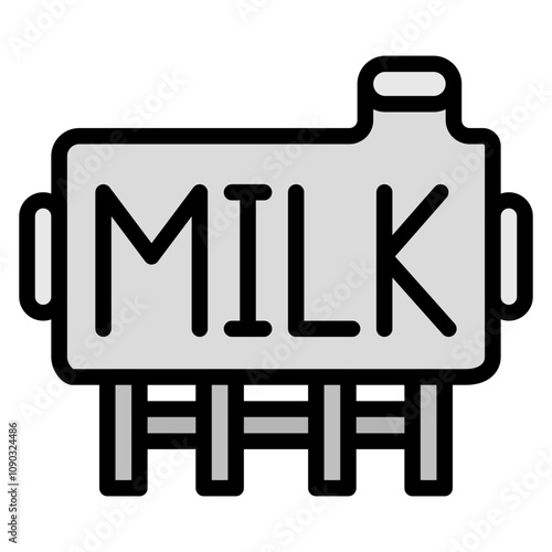 Milk Tank icon vector image. Can be used for Agriculture.