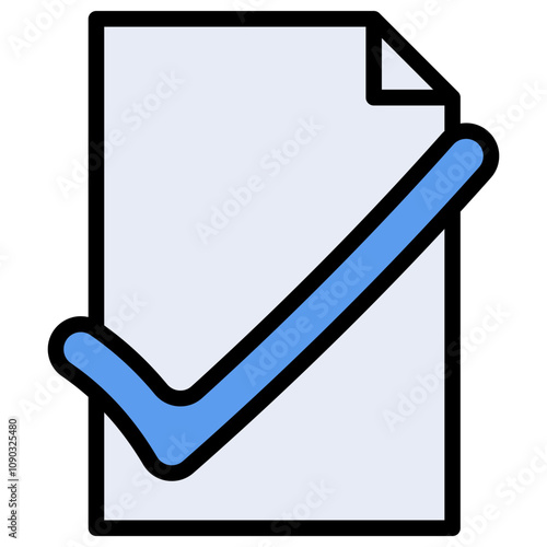 Check File icon vector image. Can be used for Documents And Files.