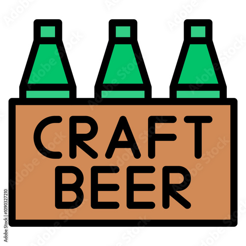 Craft Beer icon vector image. Can be used for Bar.