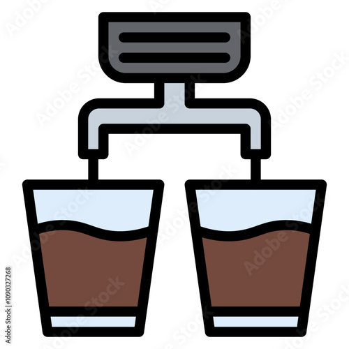 Double Shot icon vector image. Can be used for Bar.
