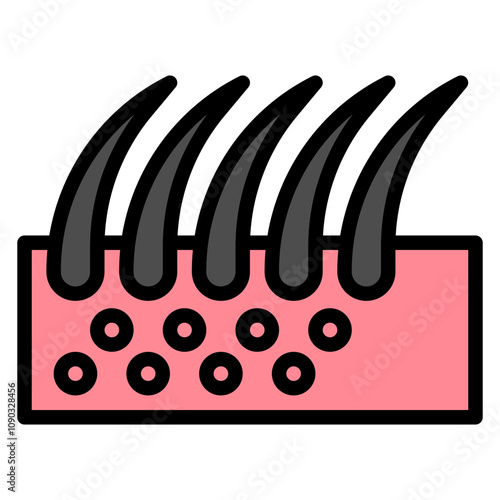 Hair icon vector image. Can be used for Cosmetology.