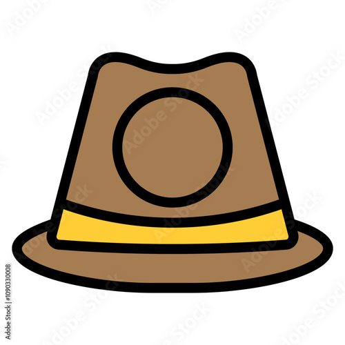 Detective Hat icon vector image. Can be used for Crime Investigation.