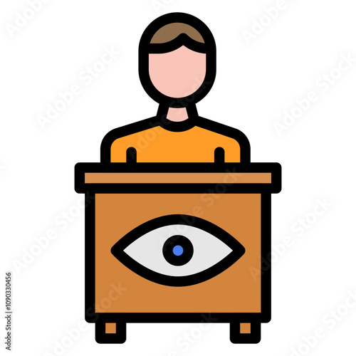 Male Witness icon vector image. Can be used for Crime Investigation.