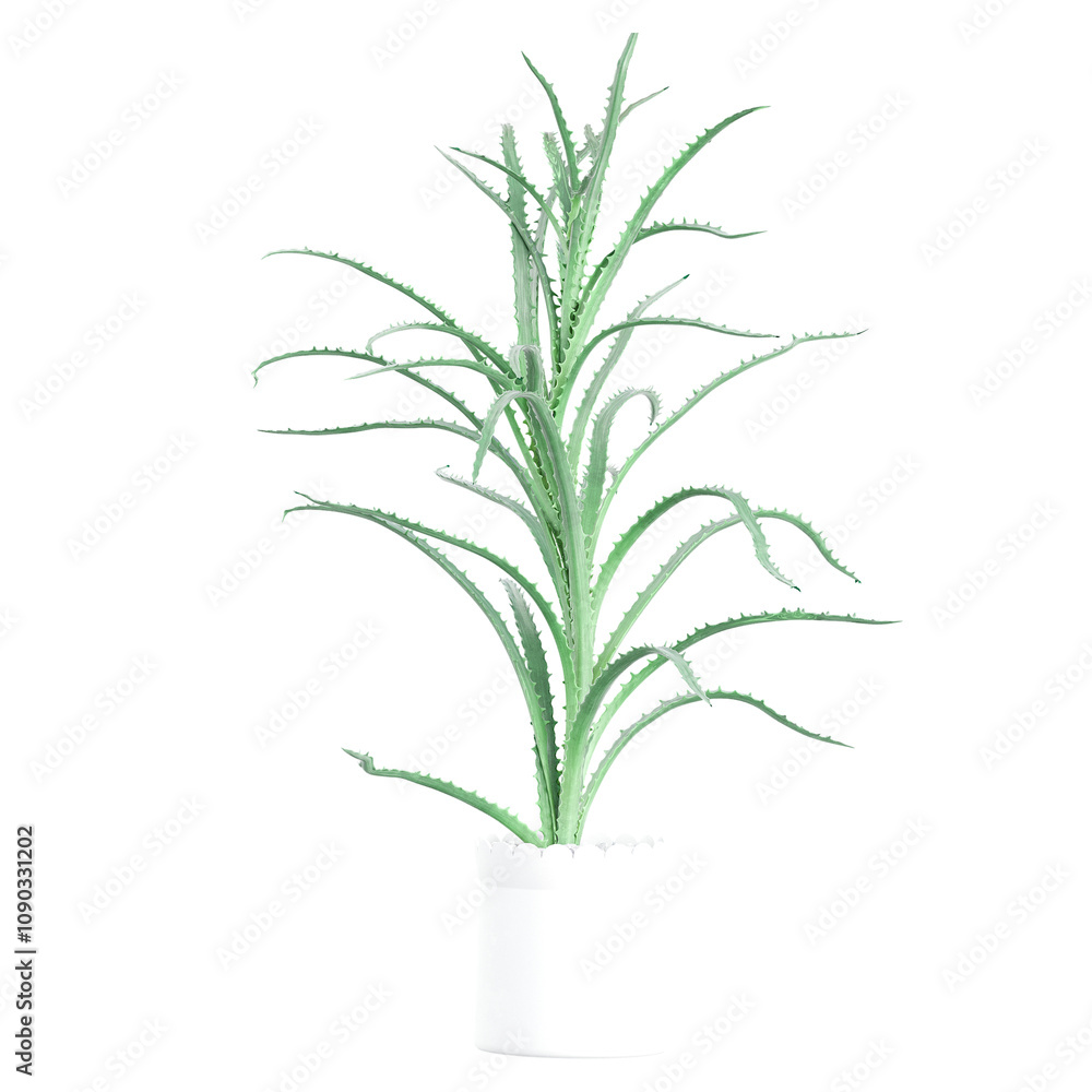 Obraz premium set of aloe plant isolated on transparent Canvas