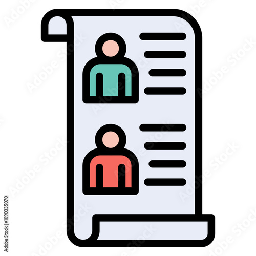 Guest List icon vector image. Can be used for Award Events.