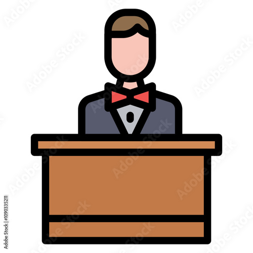 Host Male icon vector image. Can be used for Award Events.