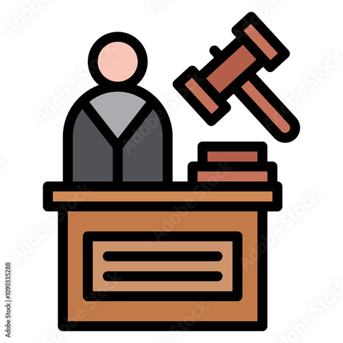 Judge Male icon vector image. Can be used for Award Events.