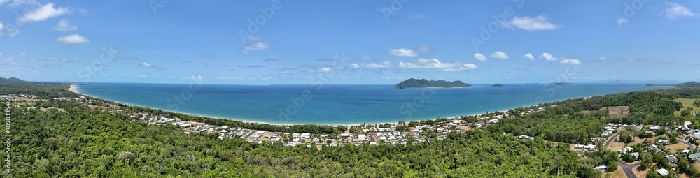 Fototapeta premium Aerial photo of Wongaling Beach Queensland Australia