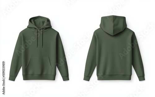Plain Olive Green Hoodie - Versatile Style